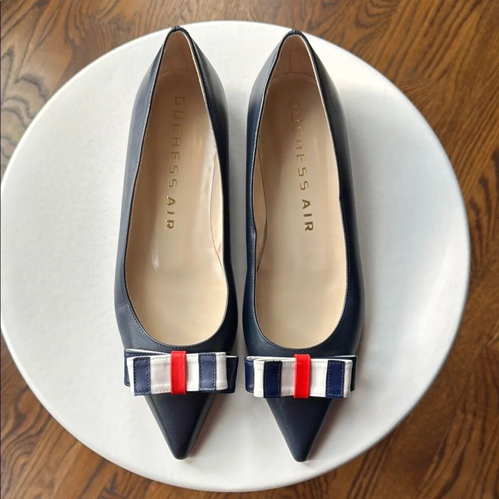 Duchess Air Navy Blue Women's Shoes with Red and White Accents Size 40 - Picture 1 of 13